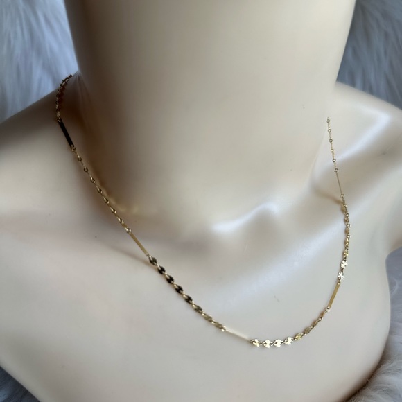 14K Gold Stamped Necklace/ Golden Clef/ Made in Italy - Picture 10 of 15